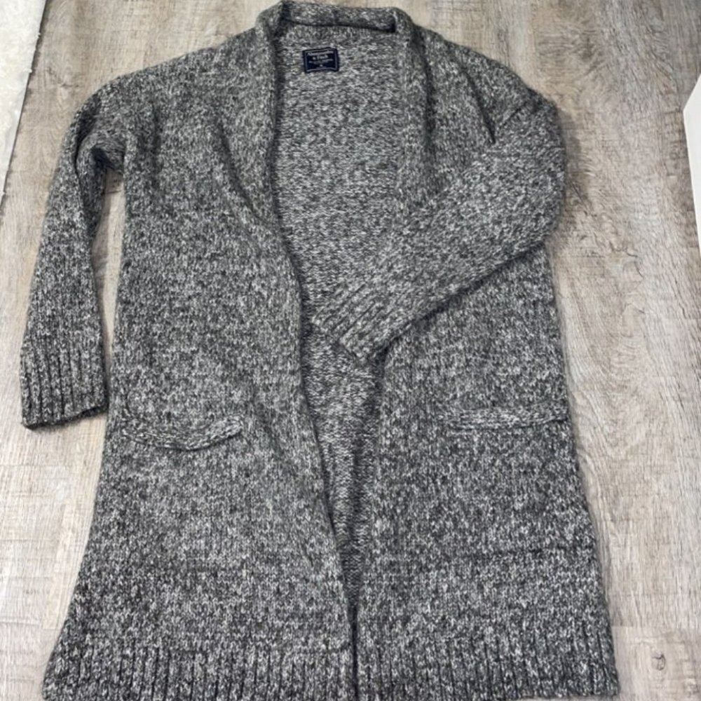 Abercrombie & Fitch Marled Knit Open-Front Cardigan Sweater Women's Medium